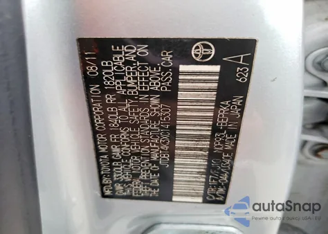 2012 Toyota Yaris из США, поврежденный, VIN JTDBT4K3XC1415307